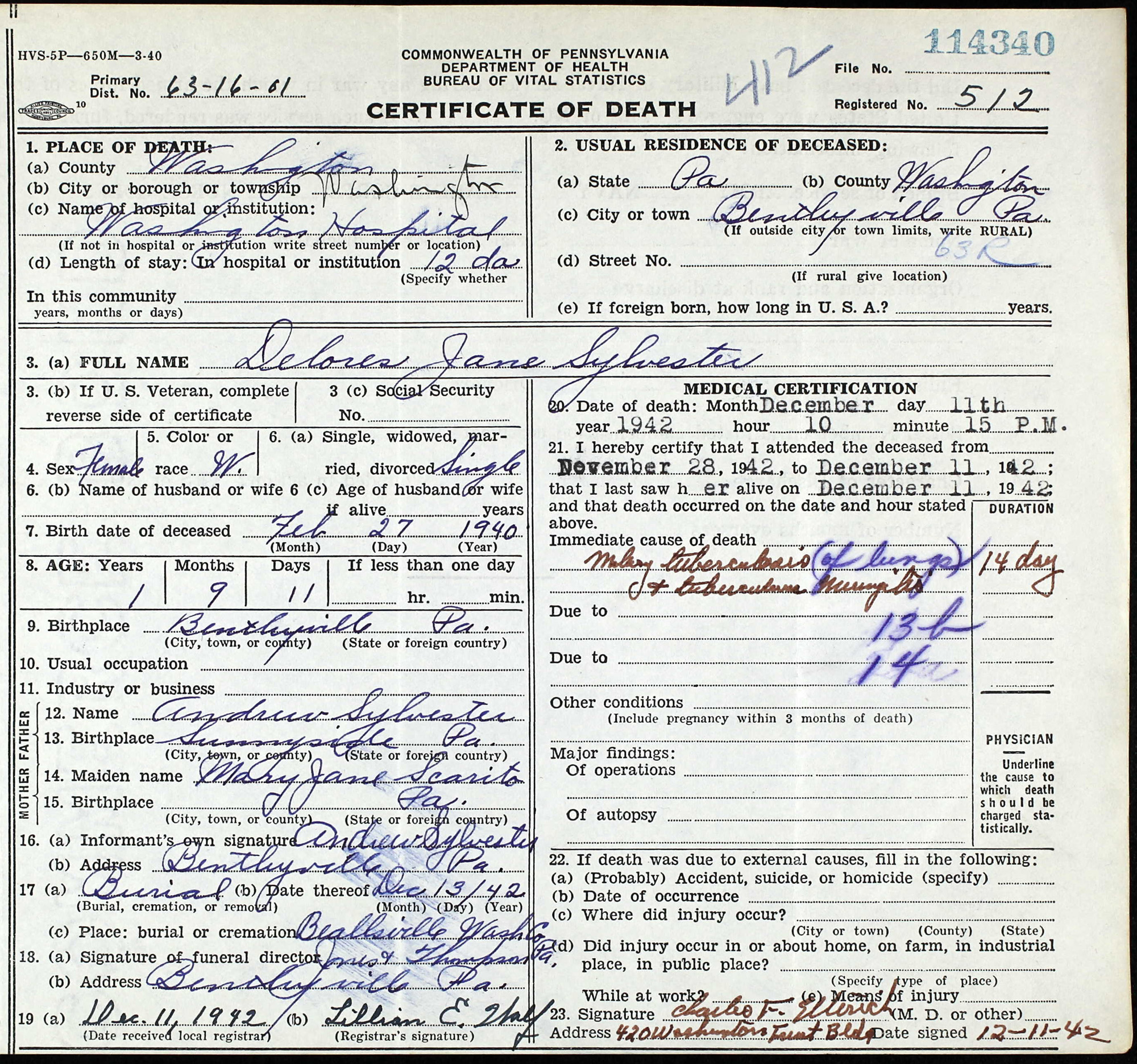 Dolores Jane Sylvester